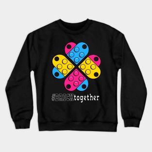 Lego Brick Together Flower Power Pan Support Crewneck Sweatshirt